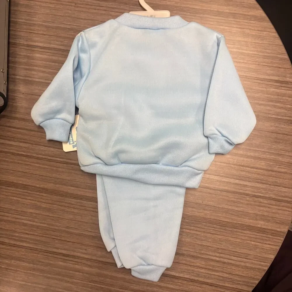 NWT Vintage Super Baby Teddy Bear Sweatshirt Set 12M